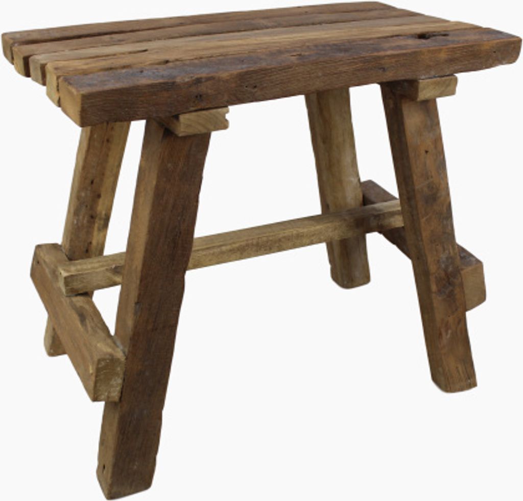 Hocker Bank 55x30 Sitzhocker Teak Braun