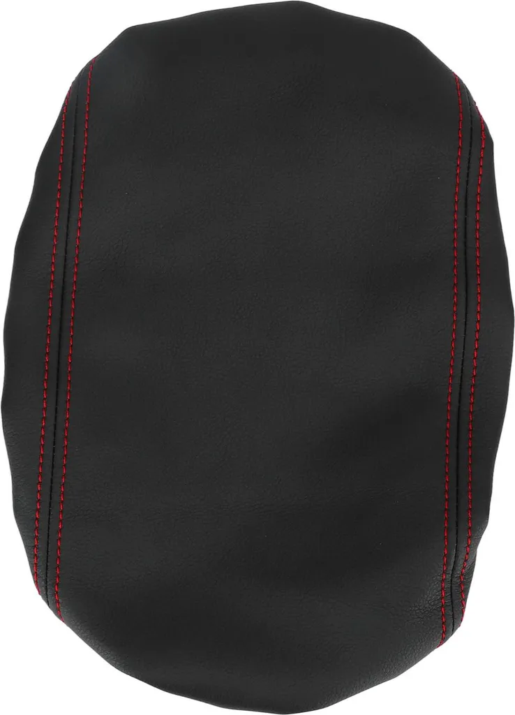 Copertura Bracciolo Honda Civic 11 Gen Pelle Nera Stitching Rosso