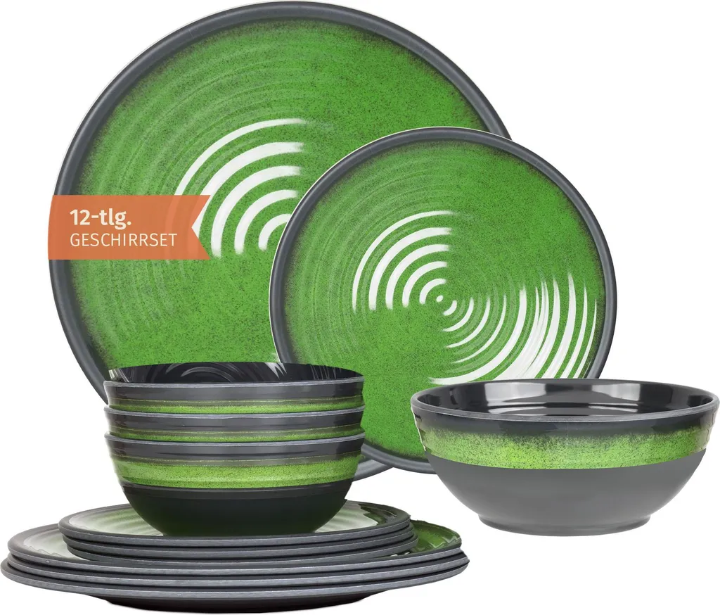 Moritz Piatto In Melamina Da Campeggio 16 Cm - Colore Lime - Infrangibile, Leggero, Lavabile In Lavastoviglie - Per Outdoor, Picnic, Camper