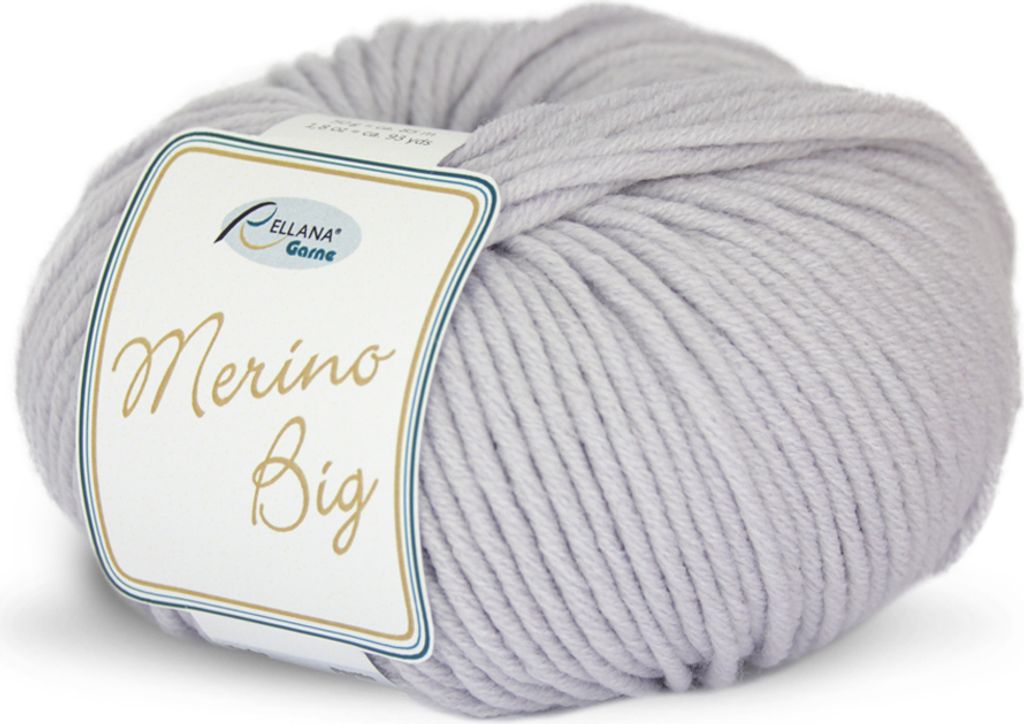 Rellana Merino Big, 60% Schurwolle (Merino), 40% Polyacryl, 50 gr. grau 14