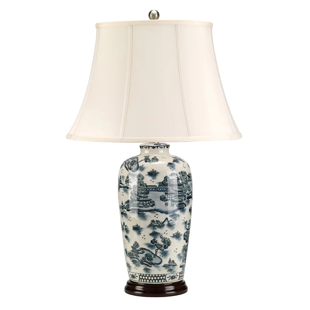 Luminaire d'appoint Elstead en porcelaine pour éclairage tamisé chic