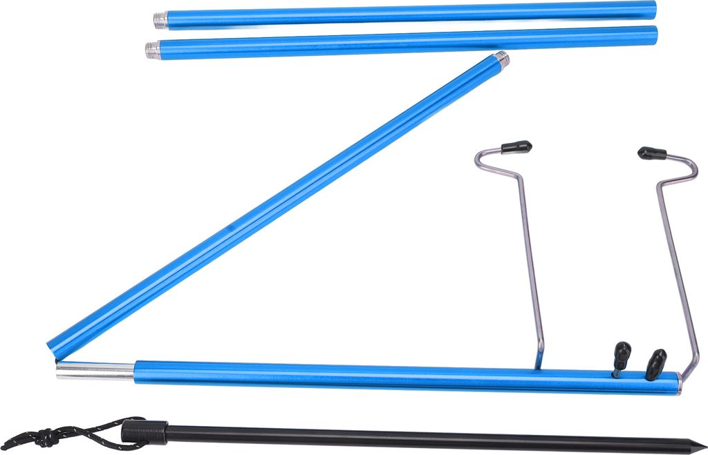 Camping Laterne Stand Portable Leichtgewicht Outdoor Camping Aluminiumlegierung Lampe Pole Light Hanging Stand Blau