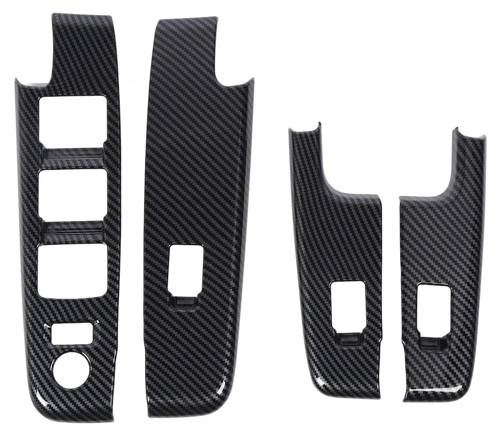 4 Caches Bouton Lève-vitre Fibre de Carbone pour Isuzu D-Max 2021-2024