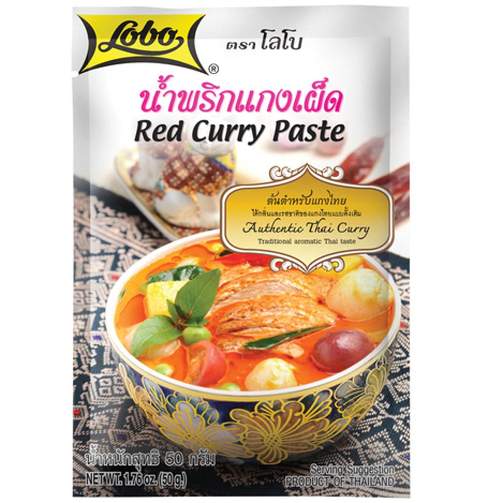 50g Rote Curry Paste Lobo Rotes Curry Red Curry paste Gewürzpaste Thailand