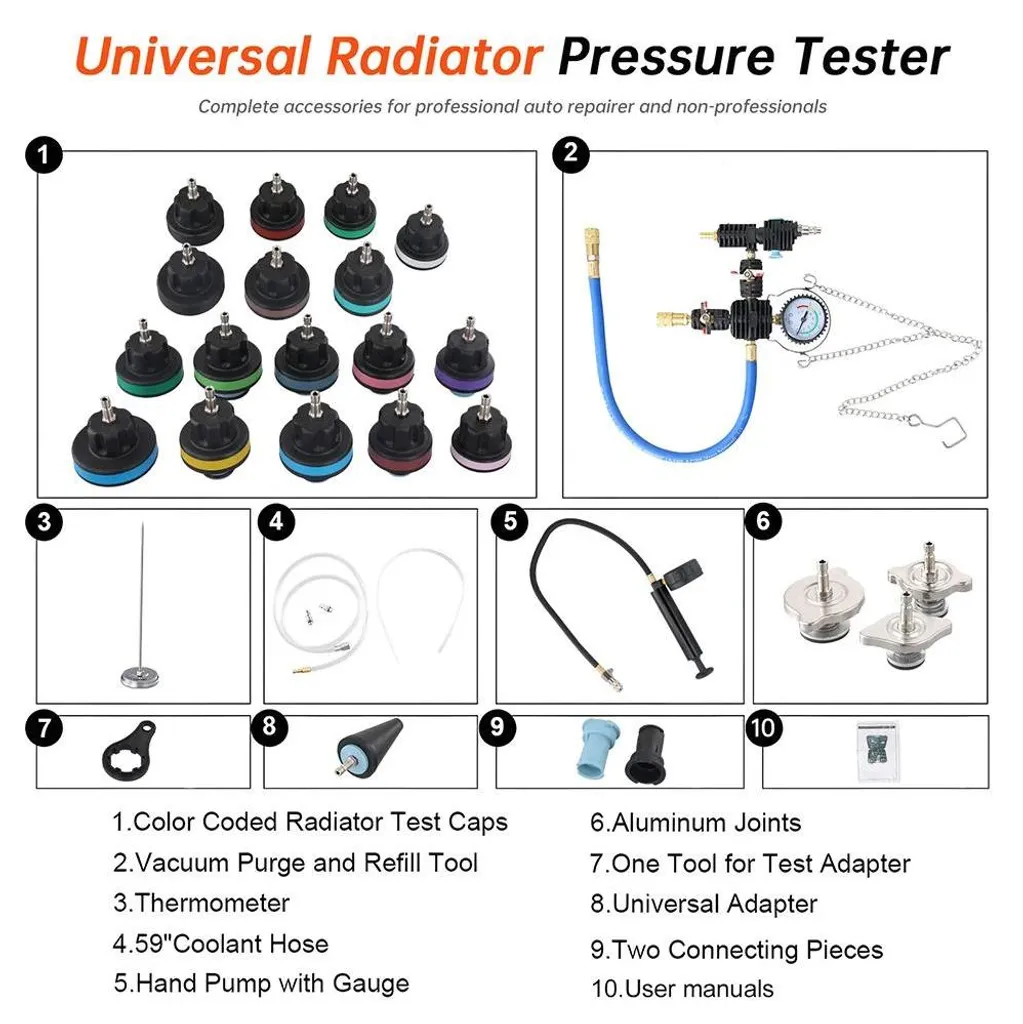 Solution anti-surchauffe : Testeur de pression et remplissage radiateur - 7