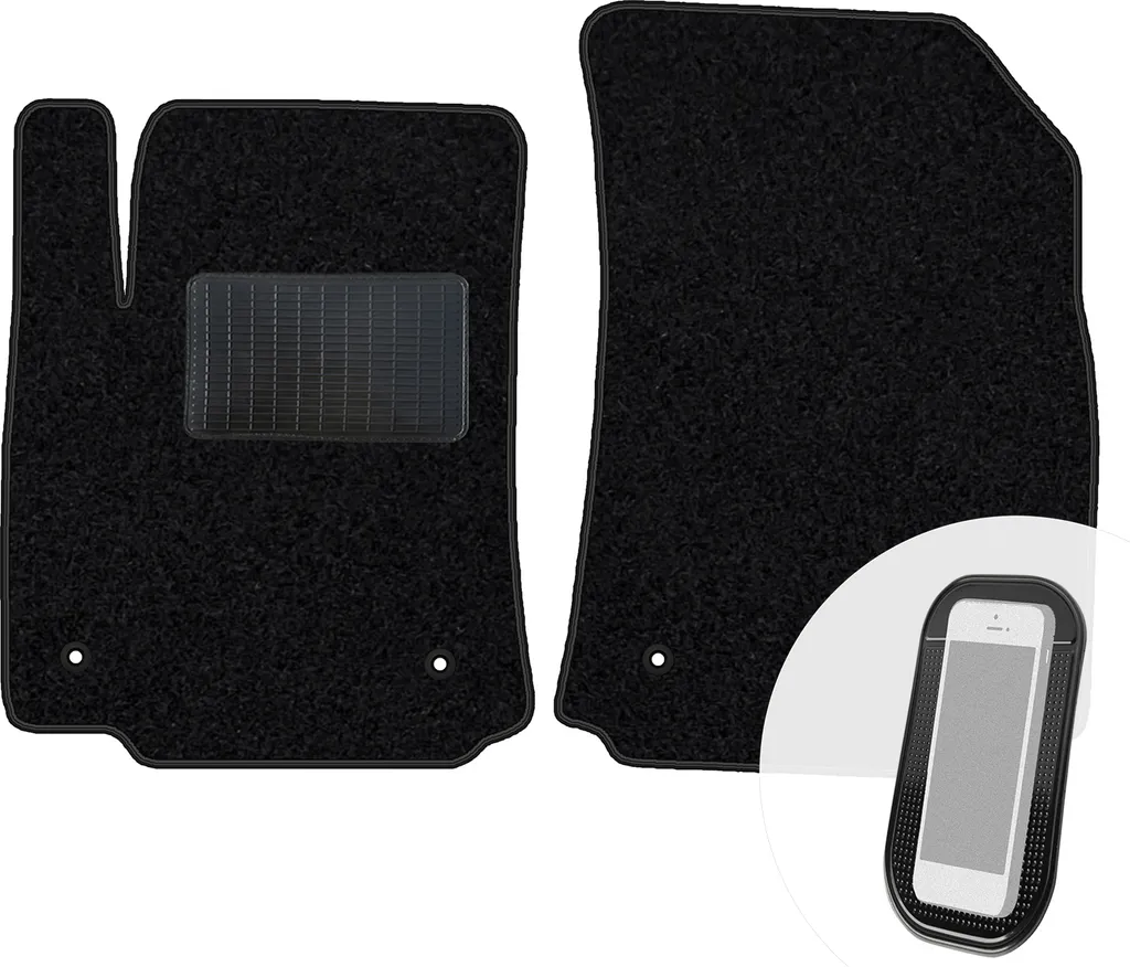 Tappetini Auto Velours moto-MOLTICO per Citroen C3 Aircross 2017 Nero