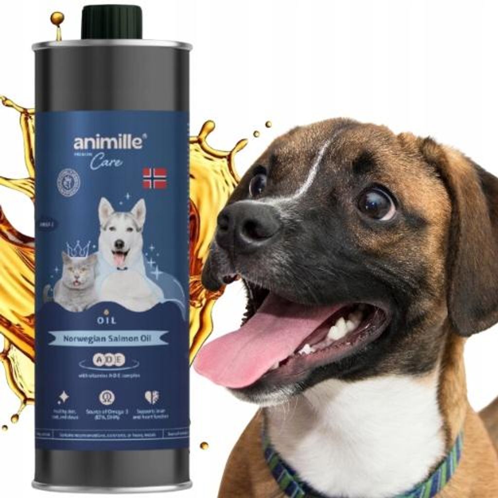 Animille Lachsöl 1000ml für Hunde und Katzen kaltgepresst Produktbild 