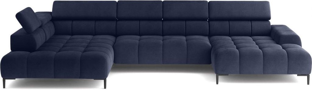 DOMO-HOME Ecksofa PLAZA XL mit elektrischer Relax-Funktion 385x216cm | Modernes Design| Hochwertige Verarbeitung| Verstellbare Kopfstützen| Farbe ...