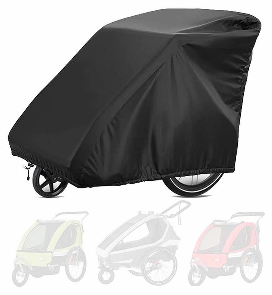 Fahrradanhänger Abdeckung, 210D Oxford, 140x84x99cm, Produktbild 