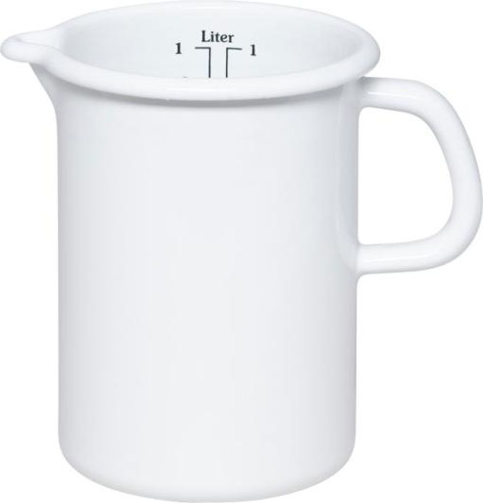 Misuratore da cucina Riess Ø10cm 1L smalto bianco Immagine del prodotto 