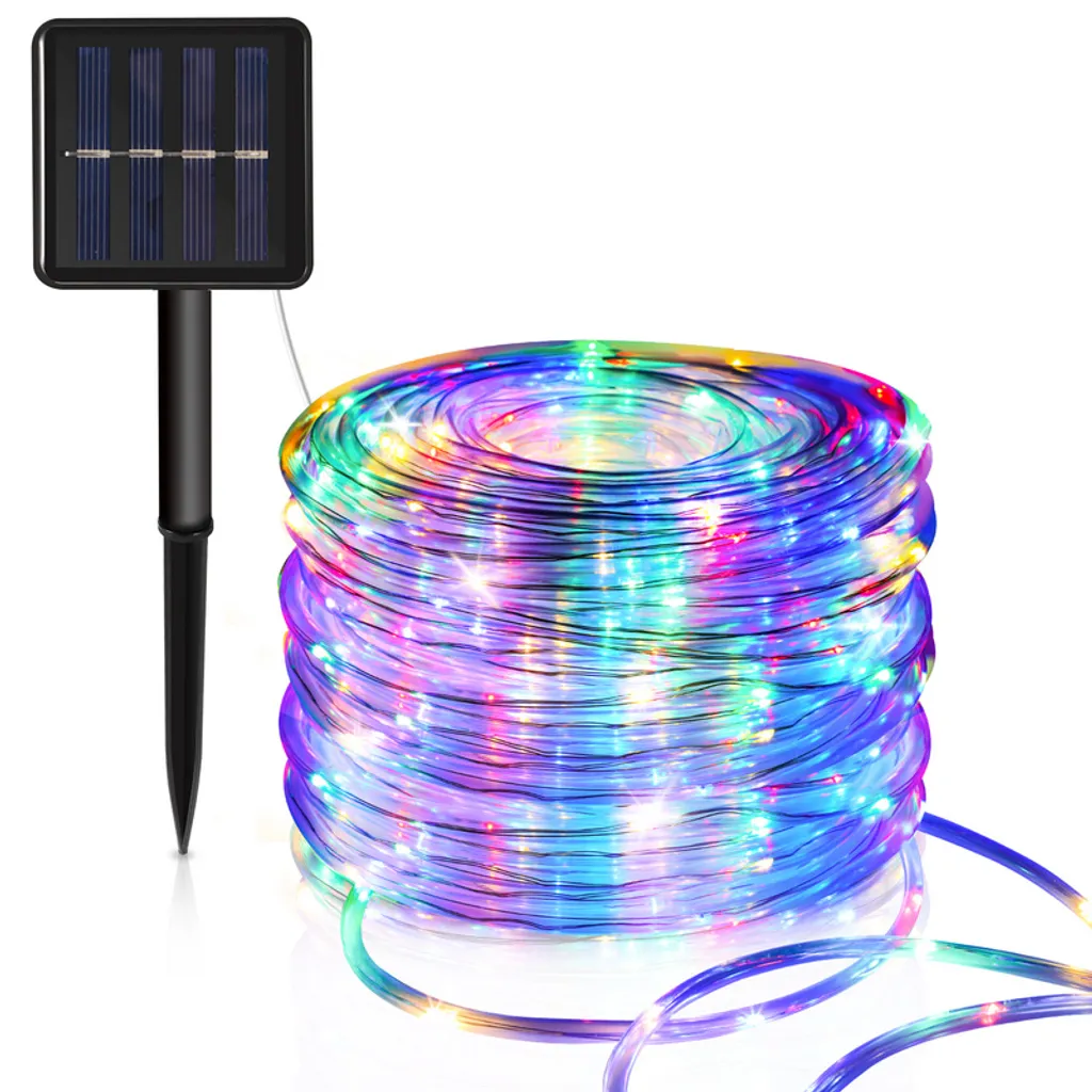 Yakimz Luce solare a corda LED Corda luminosa per esterni Rete luminosa RGB 10M