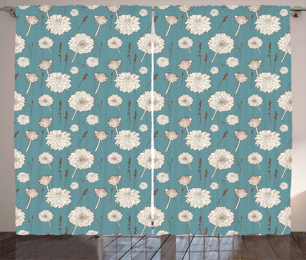 Tenda Rustica ABAKUHAUS Aster Botanica Vintage 280x245cm per Soggiorno