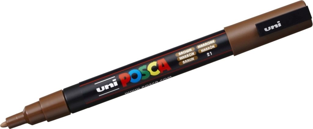 POSCA PC-3M Marker Braun (6 Stück)