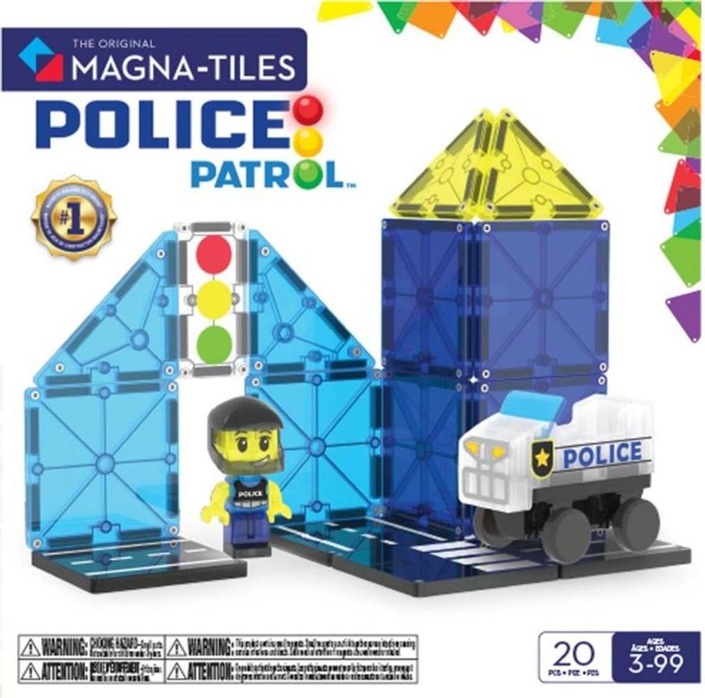 Magna-Tiles Police Patrol, Bausatz, 3 Jahr(e), Kunststoff, 20 Stück(e)