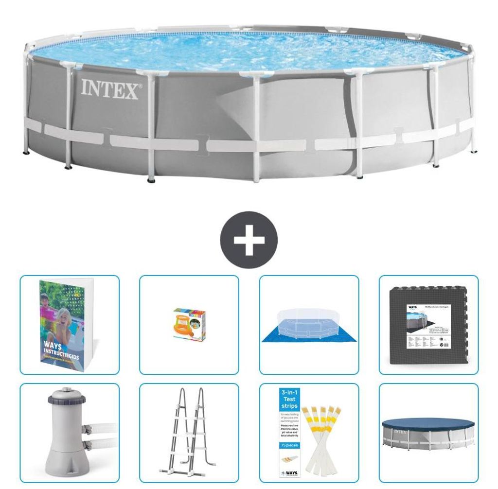 Prism Frame Pool Rund - 427x107 cm - 9-teilig S525