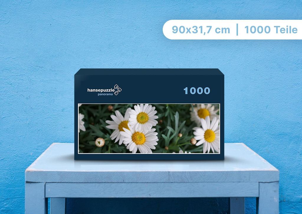 hansepuzzle 98804 - Gänseblümchen Puzzle, 1050 Teile, Natur, 60,0 x 46,0cm mit hochwertiger Aufbewahrung, Kartonbox & Beutel