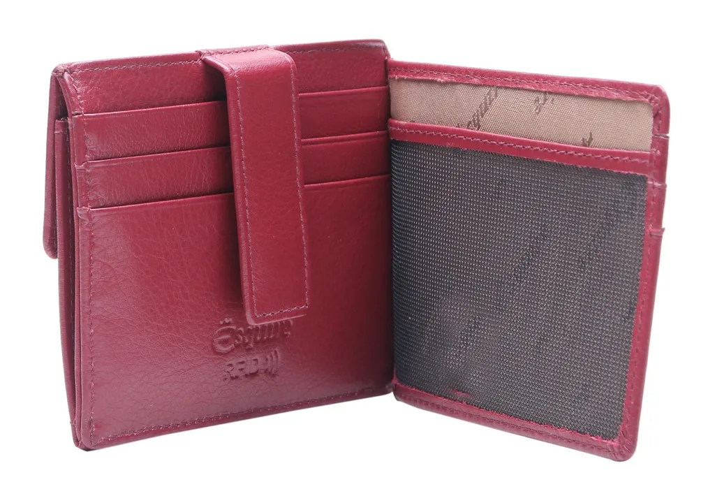 Esquire Oslo Card Holder Red: Accessorio in Pelle Elegante e Compatto - 2