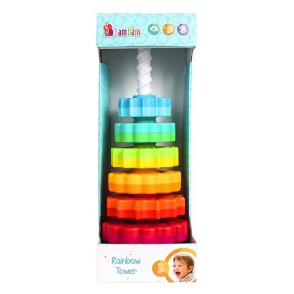 Pyramide en spirale arc-en-ciel : finis les jouets fragiles et ternes