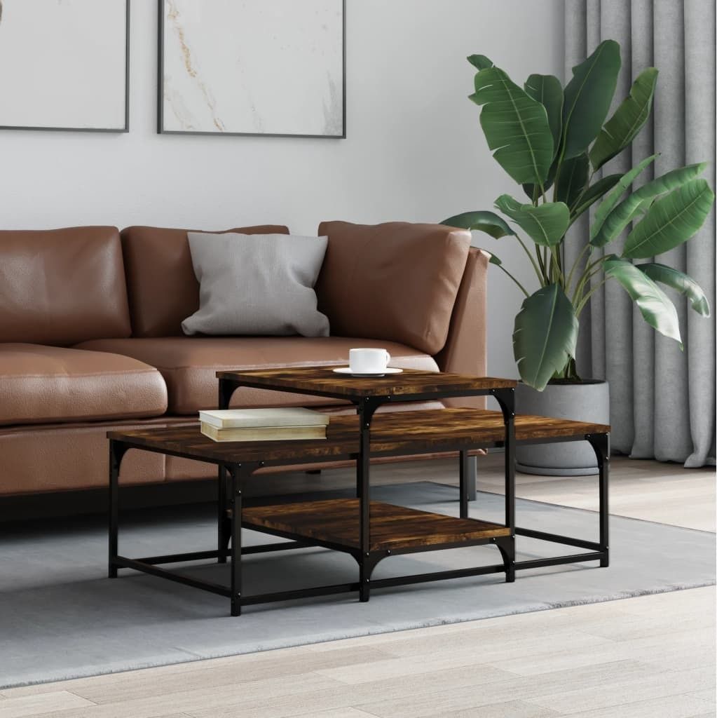 Maison Exclusive - Couchtisch Räuchereiche 102x60x45 cm Holzwerkstoff