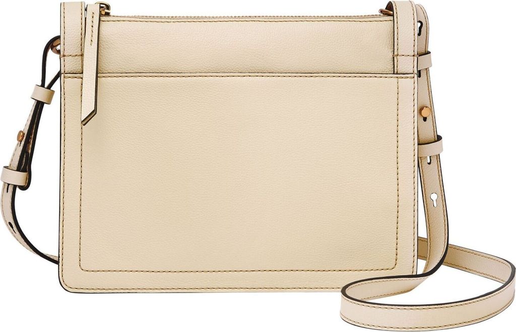 FOSSIL Leder Umhängetasche Schultertasche Taryn Crossbody Bag Bone creme
