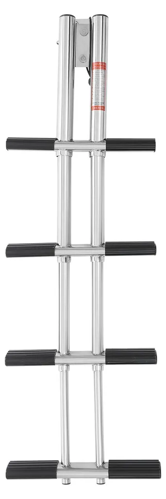 Escabeau télescopique 4 marches compact avec hauteur réglable 105cm