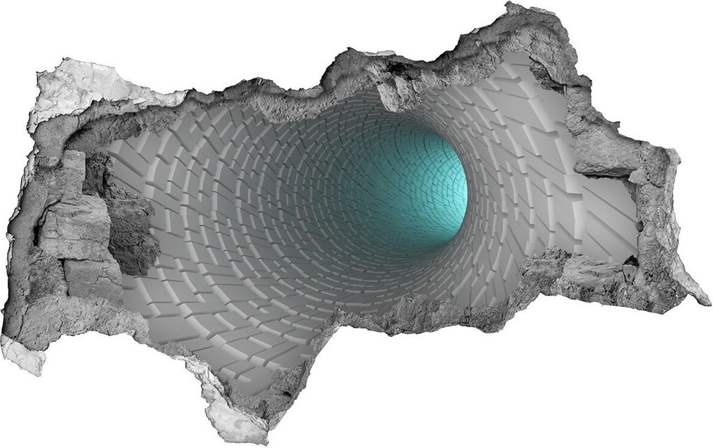 Selbstklebender Loch-3D-Aufkleber 95x73 cm 3d tunnel