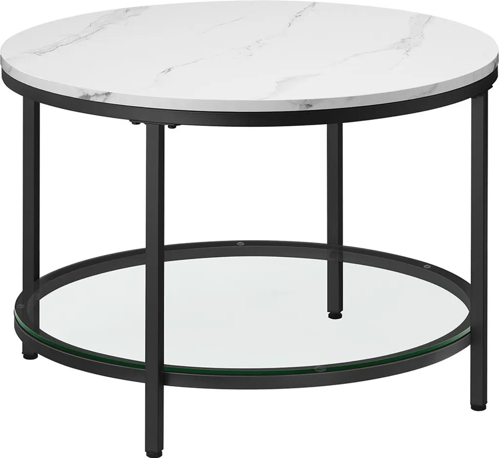 Table basse rectangulaire en verre pour petit salon - Gain de place