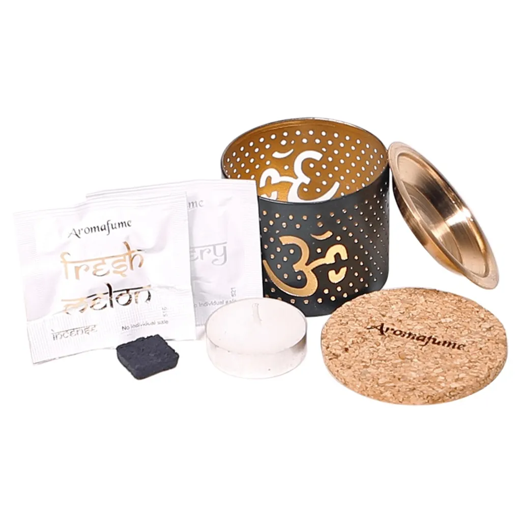 Brûleur d'encens exotique en métal Aromafume Ohm pack de 2 diffuseurs - 2