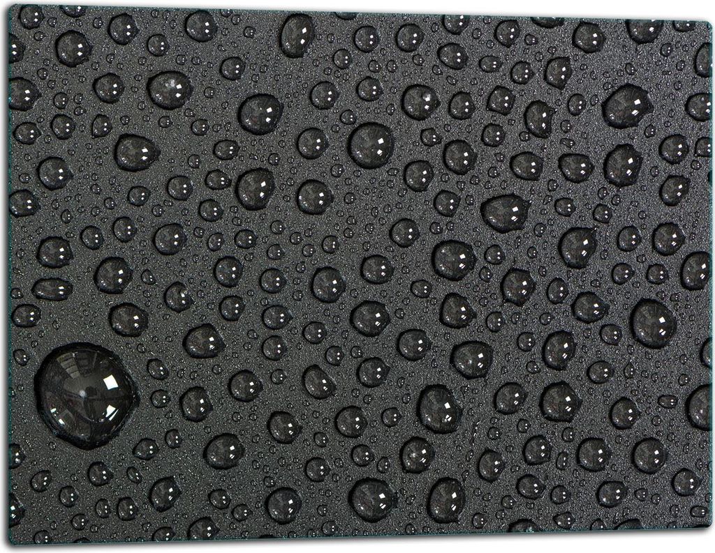 Glasschneidebrett Herdabdeckplatte Glaskeramikkochfeld Universal 52x40 cm Schwarz