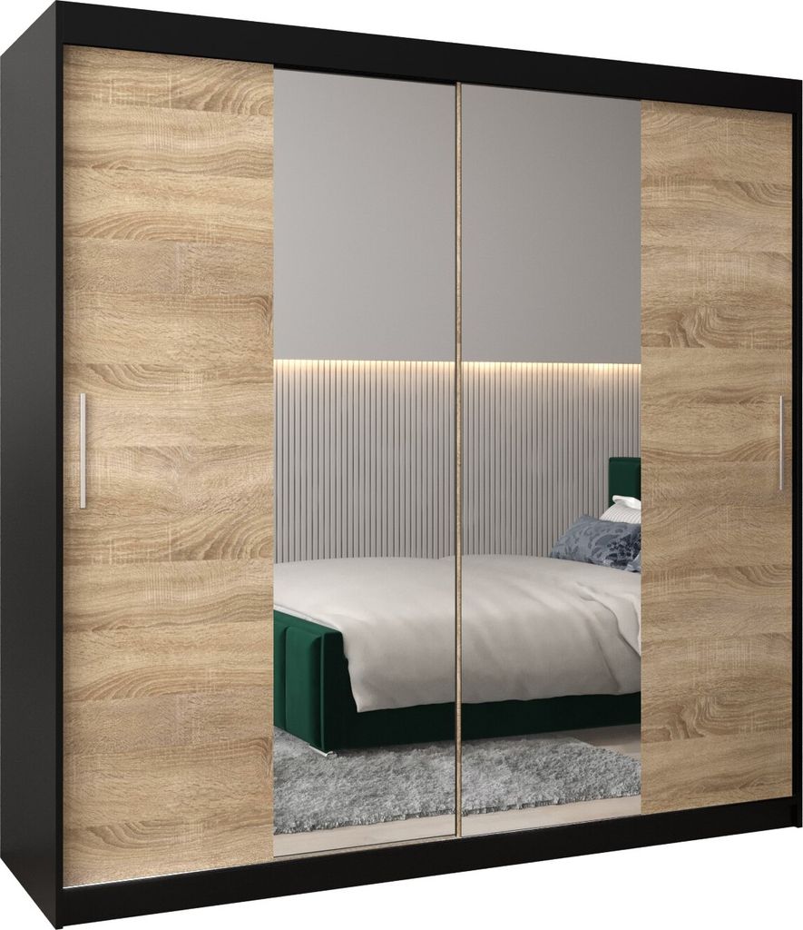 Kleiderschrank, Schiebetürenschrank Schlafzimmer, Schrank mit Spiegel TOKYO 1 200 cm