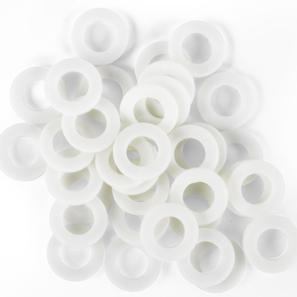 50 Stück M4 DIN 125 Form A Polyamidringe weiß kleiner Außendurchmesser