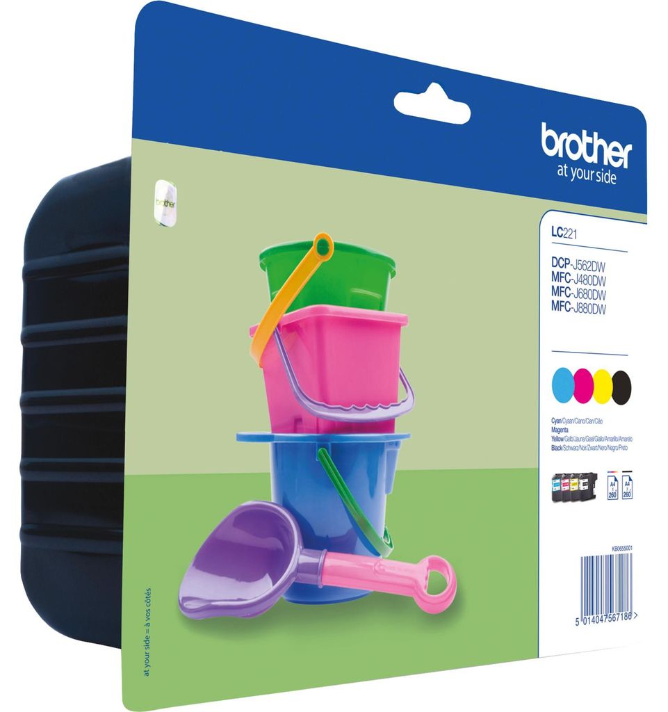 Brother LC-221 ink cartridge 4 pc(s) Original Standard Immagine del prodotto 