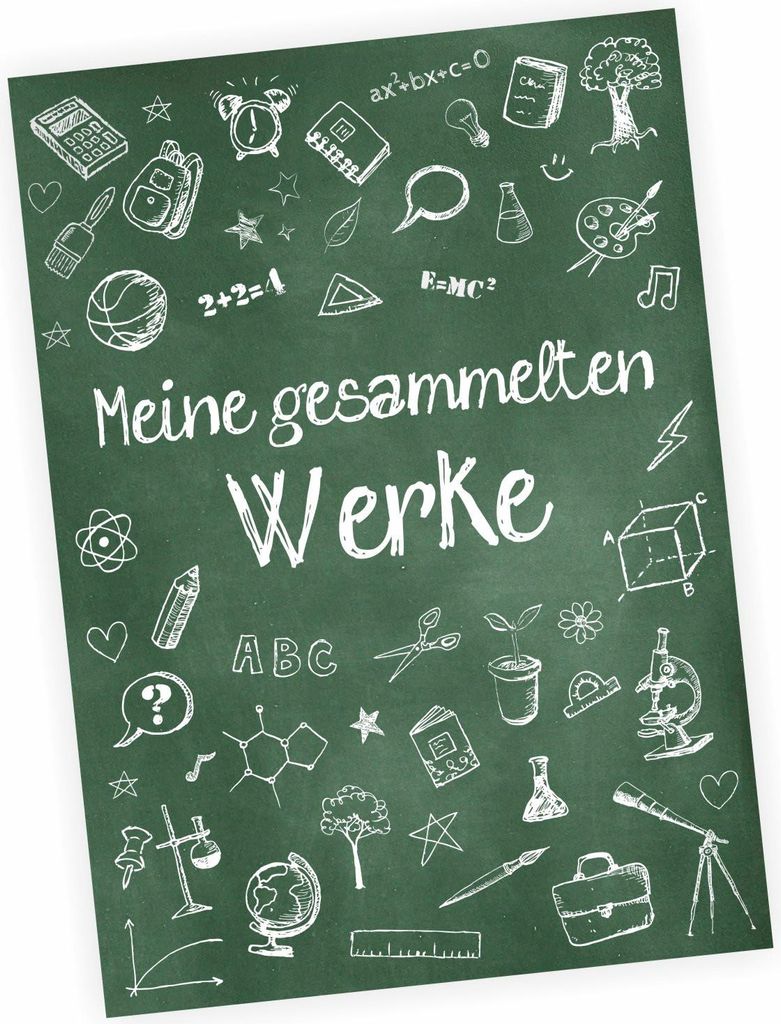 A4 Sammelmappe "Meine gesammelten Werke" Schultafel grün