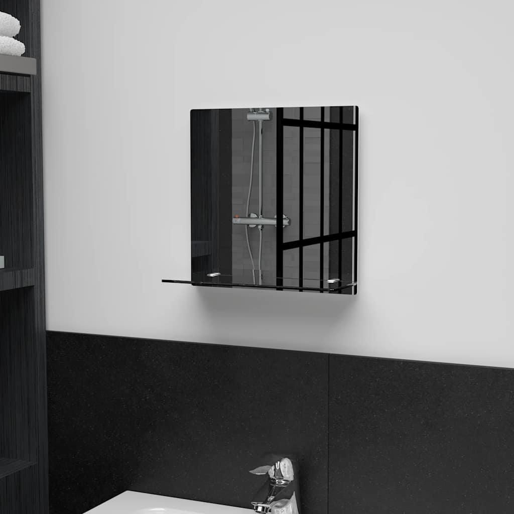 vidaXL Lustro ścienne z półką 30×30 cm szkło hartowane Zdjęcie produktu 
