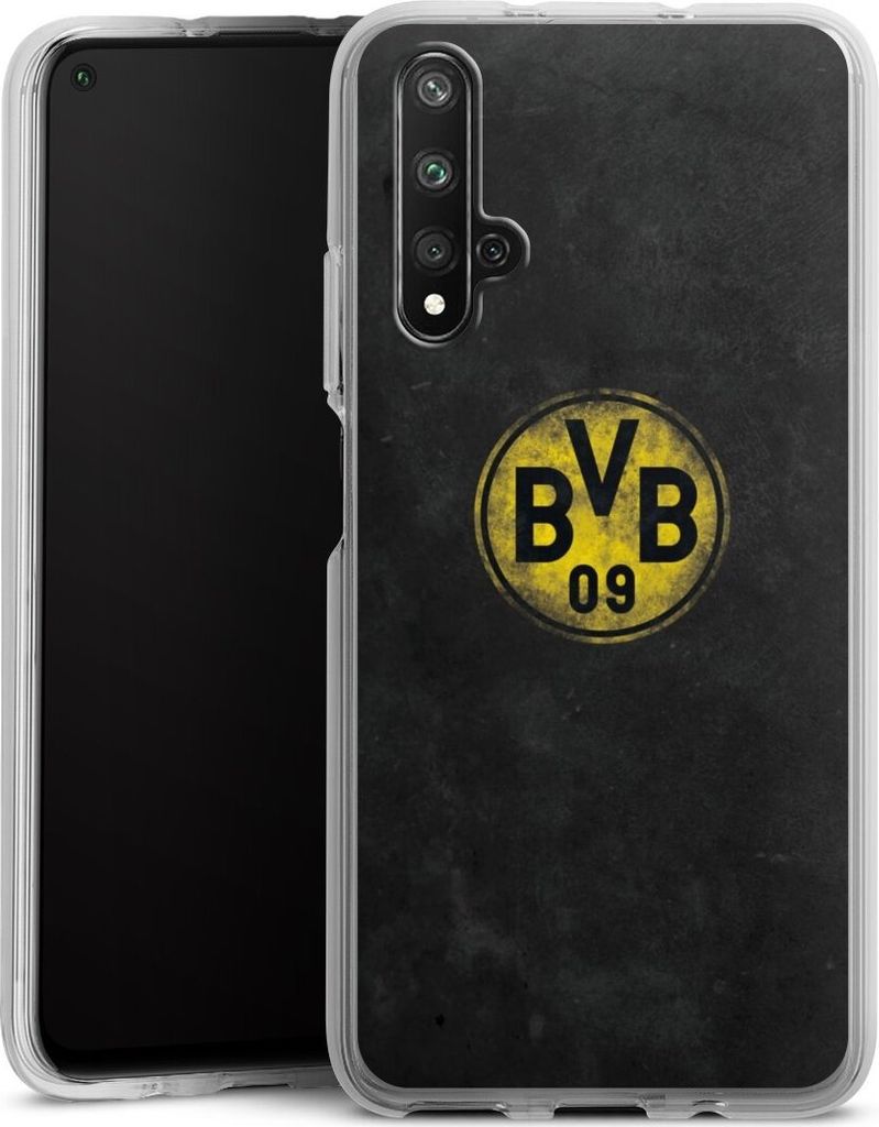DeinDesign Handyhülle für Huawei Nova 5T Silikon Hülle Case Smartphone Schutzhülle BVB Borussia Dortmund Fanartikel