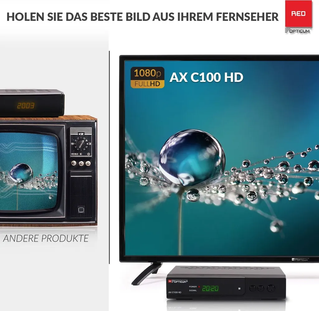 Opticum AX C 100 DVB-C Décodeur avec Lecteur USB et Sortie HDMI Noire - 31