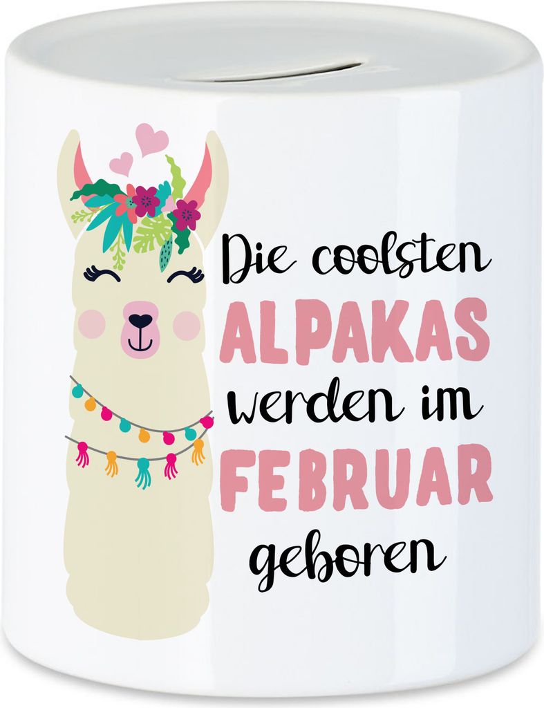 Die Coolsten Alpakas Werden im Februar Geboren Spardose Wunschmonat Geschenkidee Geburtstag