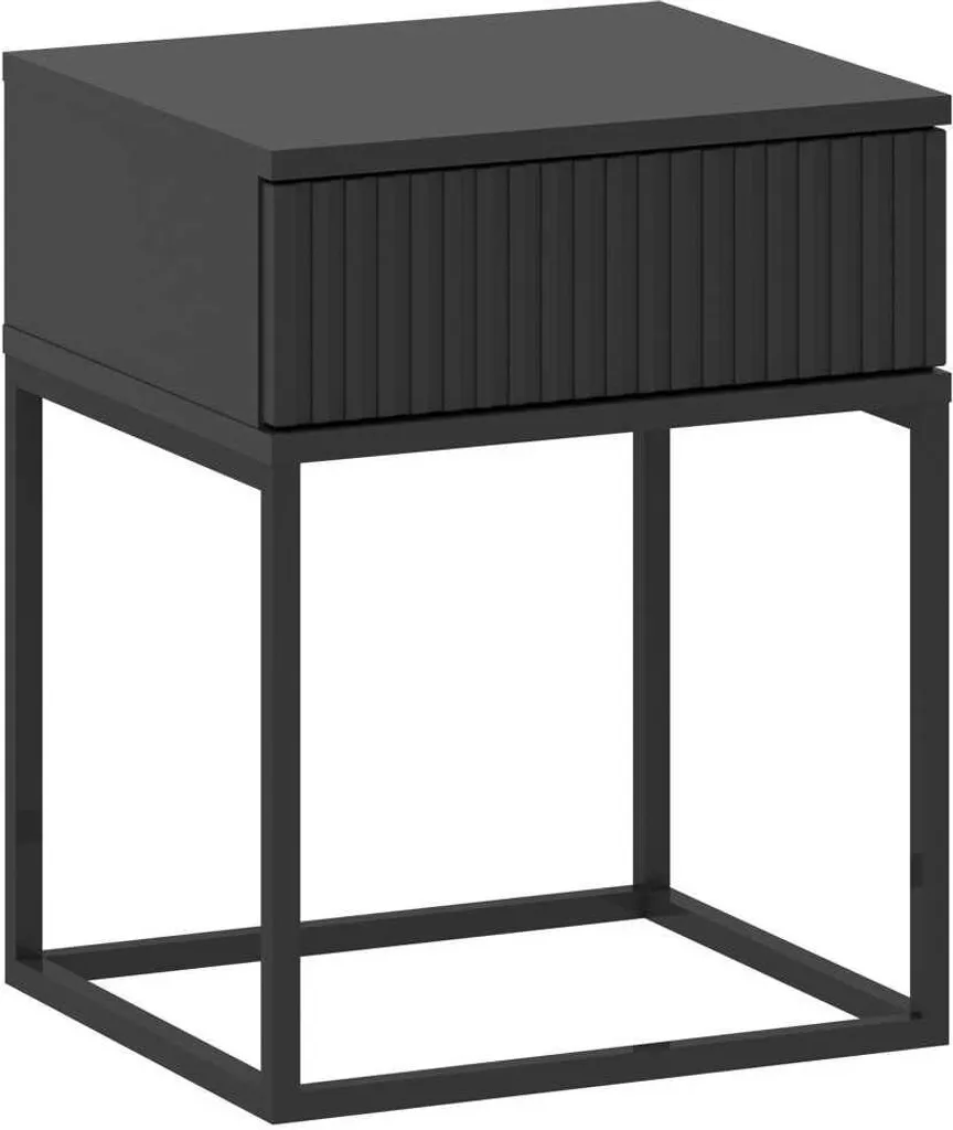Table de chevet avec tiroir MARETA 1 anthracite : fini le désordre !