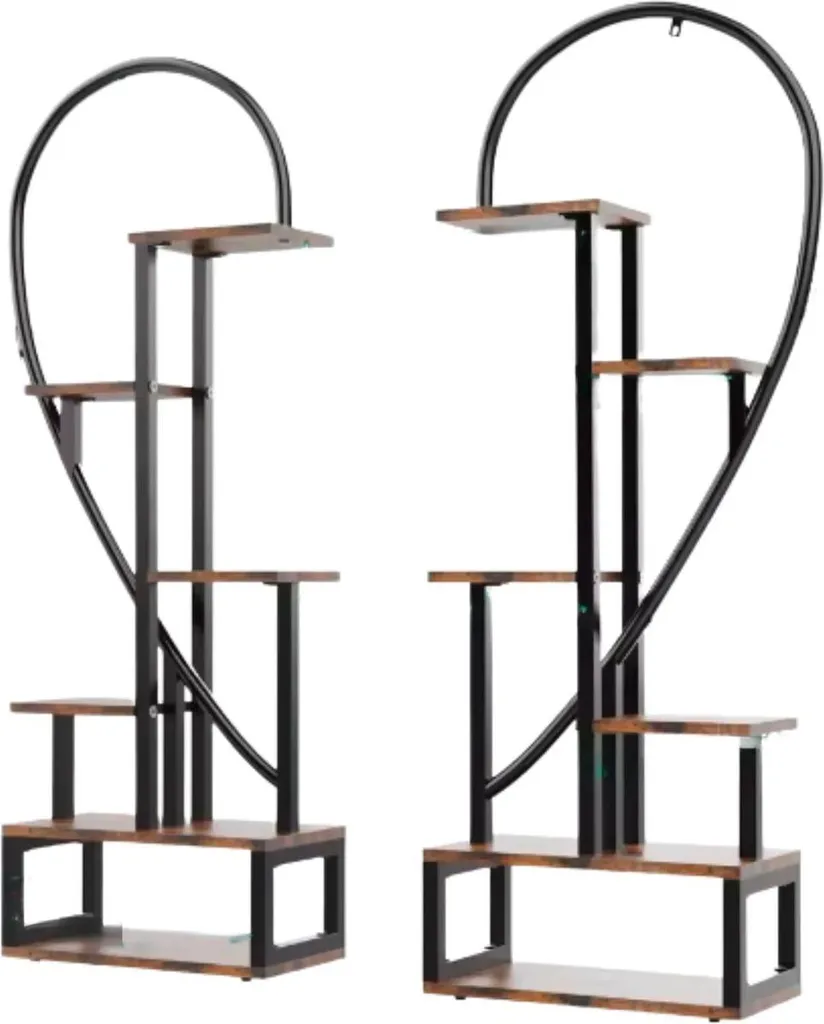Porte-plantes Fioren Cœur en Bambou - Support Stable Gain de Place
