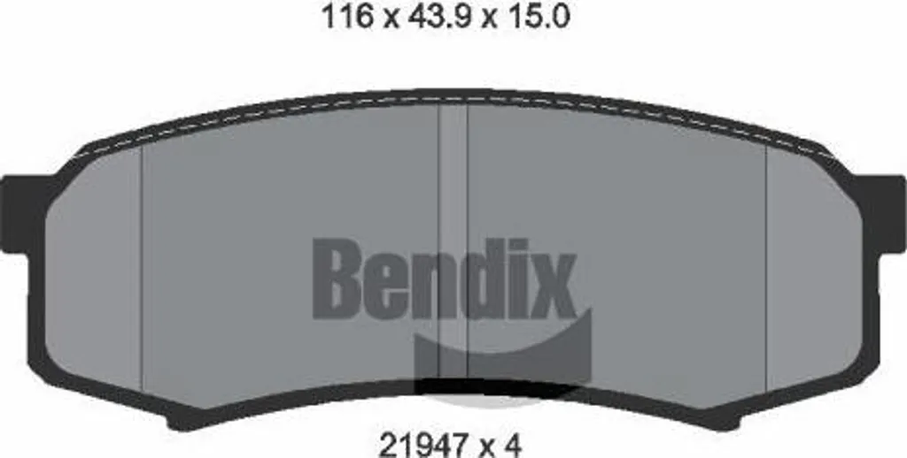 Plaquettes de frein BENDIX BPD1294 OE 4605A389 pour Pajero et 4 Runner