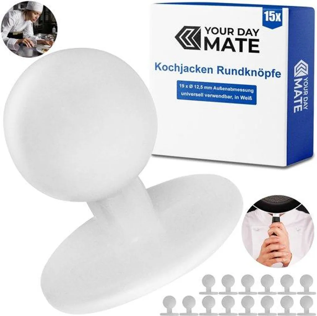Lot de 15 colliers blancs pour tuyau cuisine et fixation vêtement 12,5mm