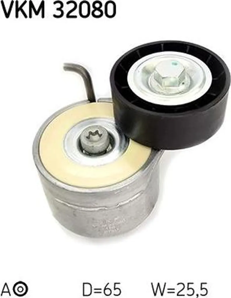 SKF VKM 32080 Spannrolle, Keilrippenriemen OE 46819146 kompatibel mit Mito, 500, 500C, 500L, 500X, Doblo, Fiorino, Grande Punto, Idea, Linea, Palio, Panda, Punto, Qubo, Siena, Strada, Tipo, KA, Musa, Ypsilon