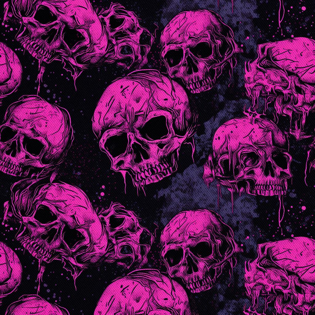 OUTDOOR DEKOSTOFFE OXFORD - Motiv der Schädel I DX4198