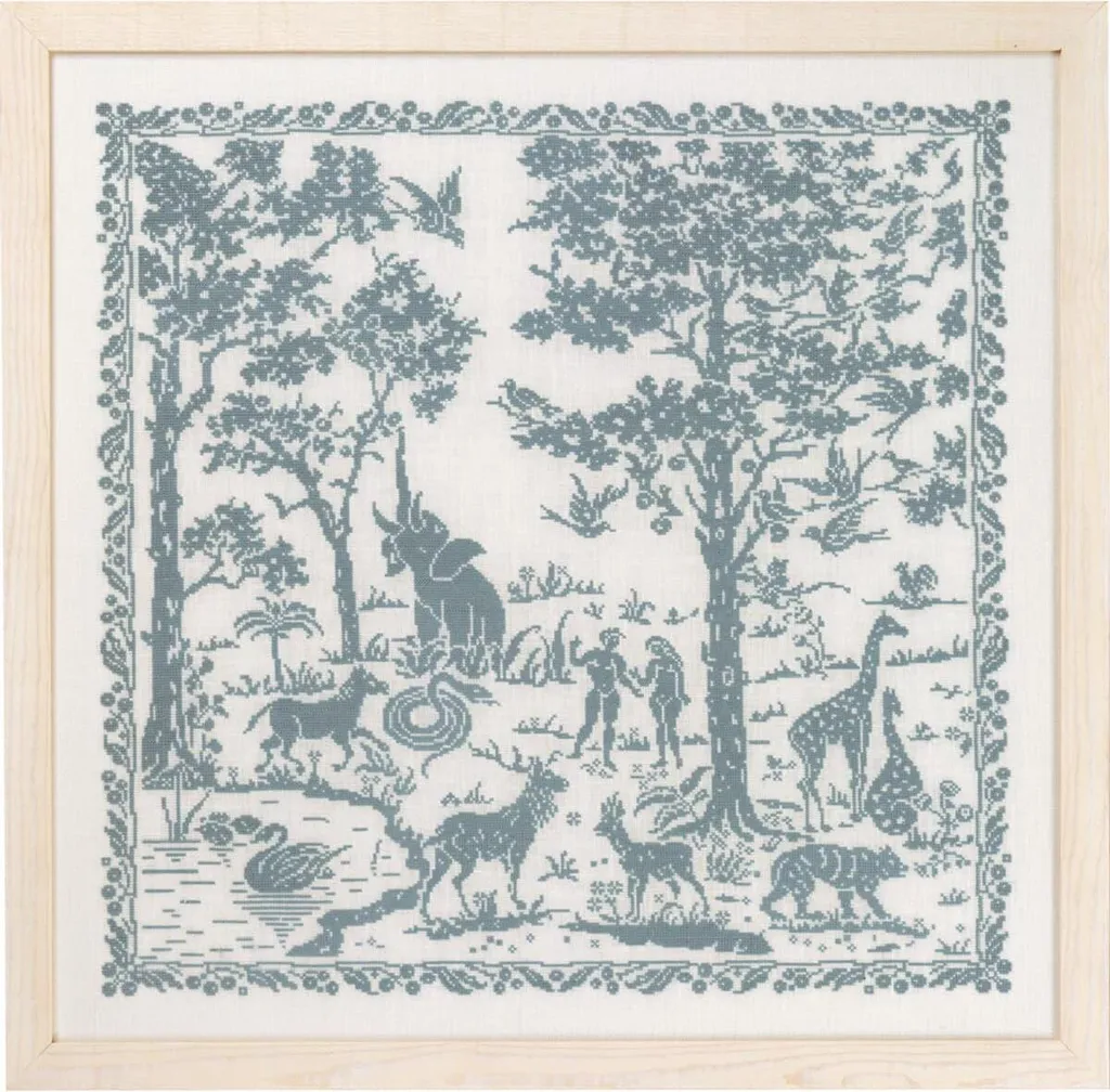 Loisir Créatif : Kit Broderie Point de Croix Adam et Ève Géant Permin