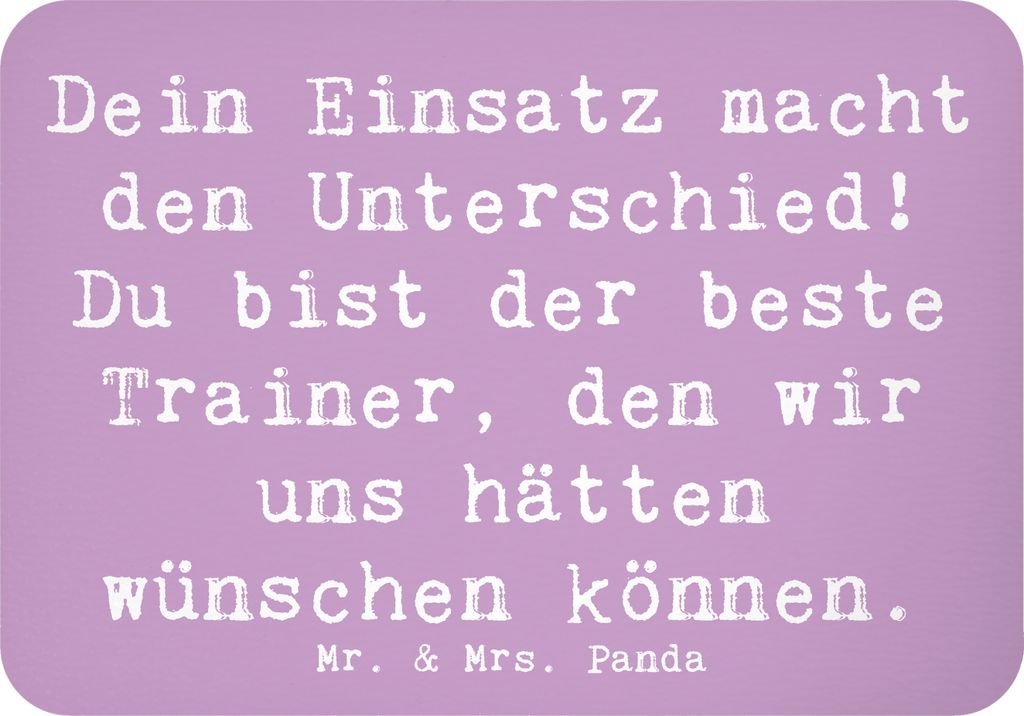 Mr. & Mrs. Panda magnet Spruch Trainer Unterschied - Lavendeltraum - Geschenk, Aufmerksamkeit, Komfort, Wertschätzung, Kühlschrankmagnet, zettelh...