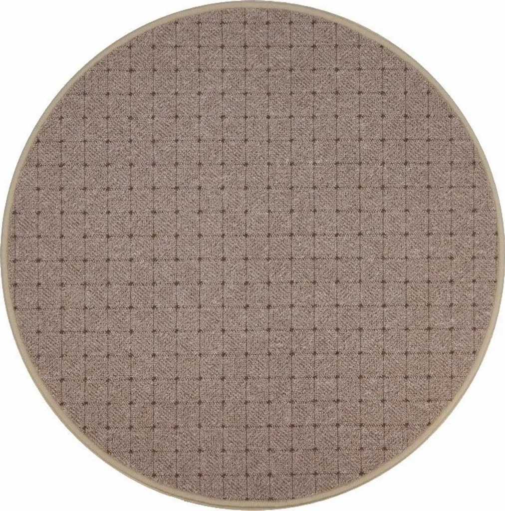 Tapis beige Udinese rond 200 cm anti-tache et facile d'entretien