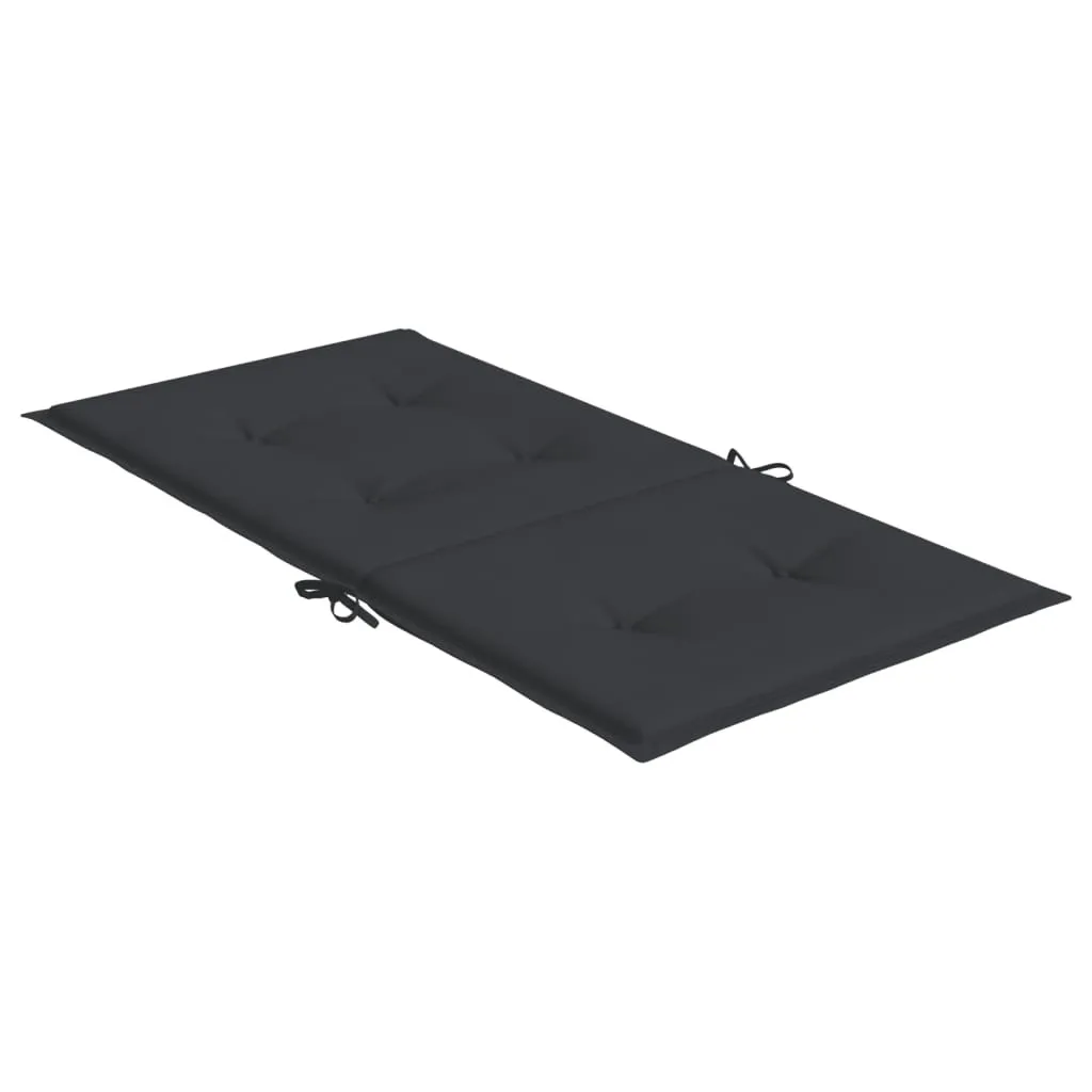 vidaXL Cuscini per sedie da giardino per schienale basso 6 pezzi nero 100x50x3cm - 5