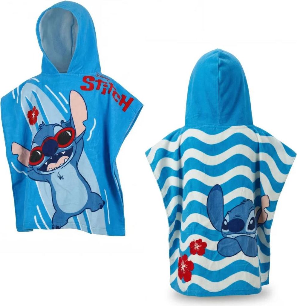 Disney Lilo Stitch Kinder Mädchen Mikrofaser Poncho Badetuch 55x110 cm