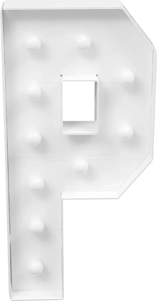 Insegna LED Lettera P Robusta - Luce Calda Arredo Interni Design