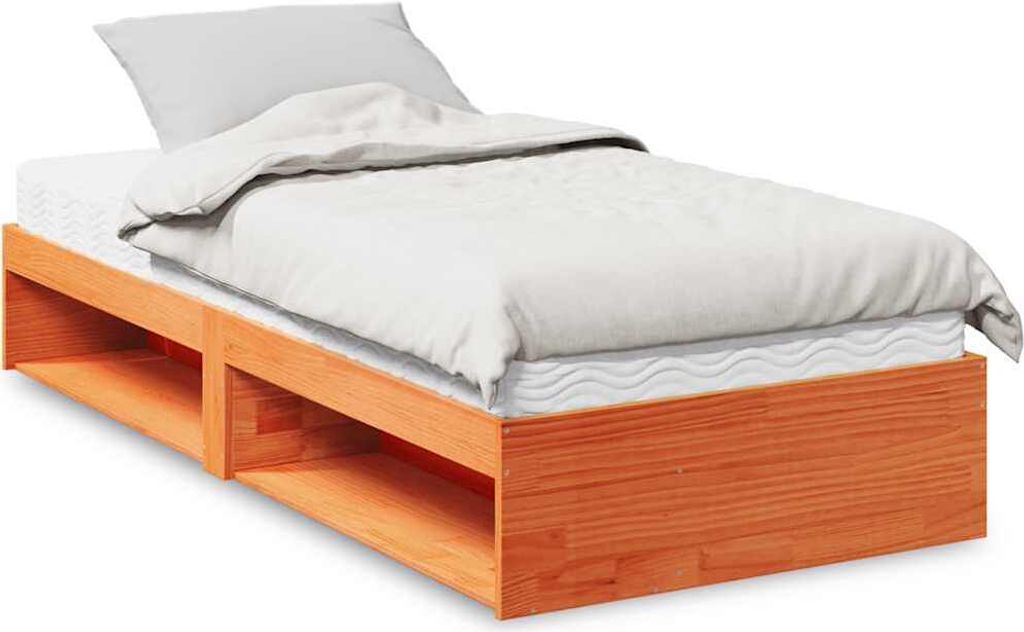 "im Sonderangebot"Tagesbett - Einzelbett/Jugendbett mit Lattenrost - mit Matratze Wachsbraun 90x200cm Massivholz Kiefer - Klassische Betten DEMöbe...